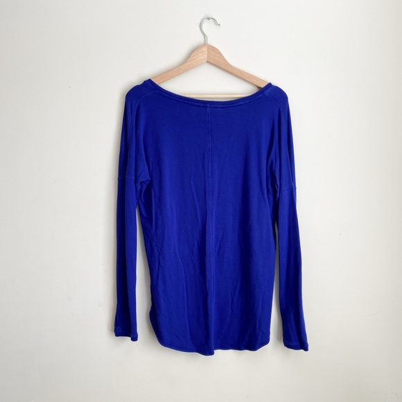 Athleta Blue Long Sleeve Tee with Sleek Thumb Holes - Picture 5 of 5